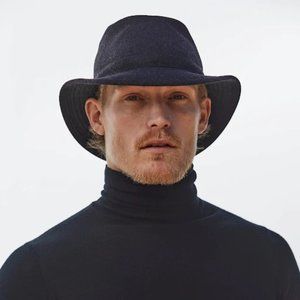 Tilley Endurables TTW2 Tec Wool Hat Black With Earwarmers Large Size